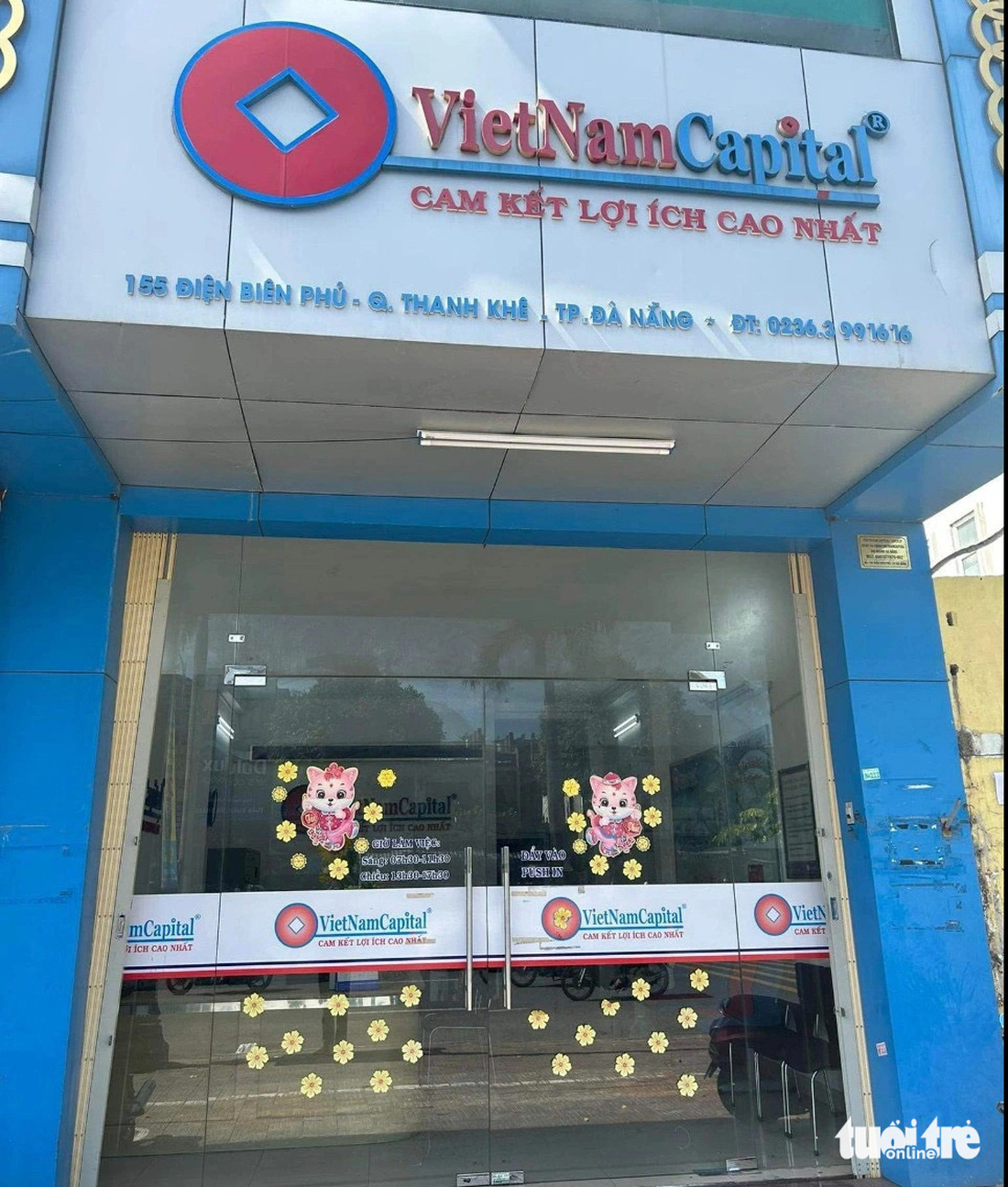 1 trong 4 chi nhánh Công ty cổ phần tài chính VietNam Capital ngay tuyến đường trung tâm thành phố Đà Nẵng - Ảnh: TRƯỜNG TRUNG