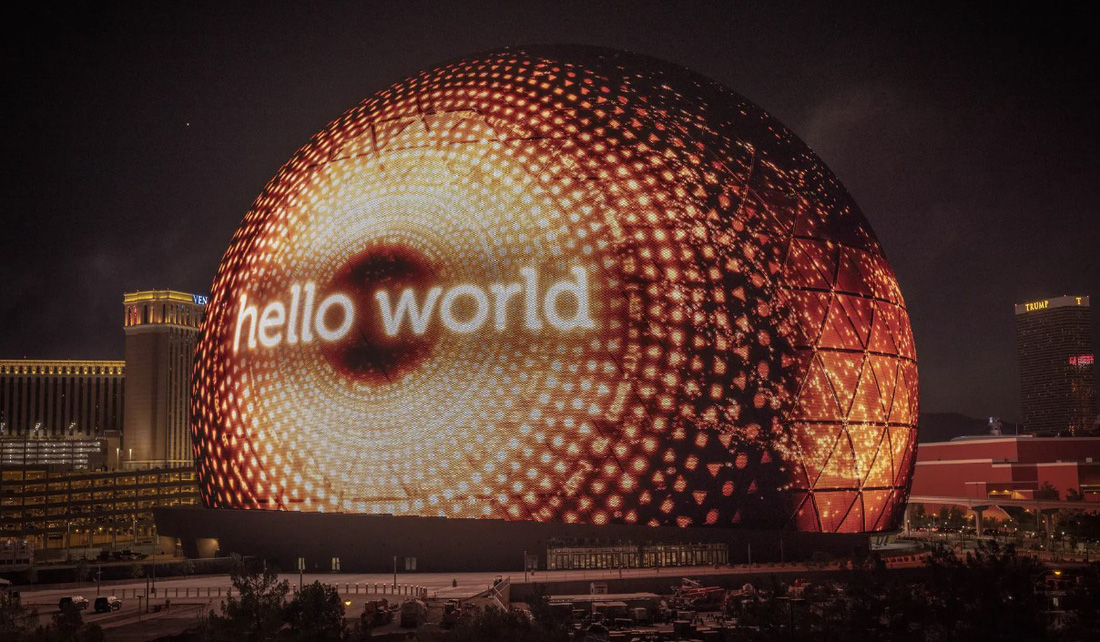 Tòa nhà hình cầu với màn hình LED lớn nhất thế giới - Ảnh: ATLAS