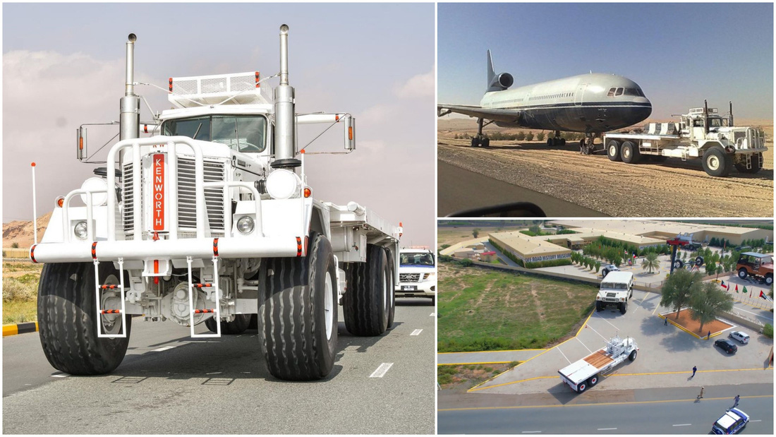 Xe tải khổng lồ của tỉ phú Trung Đông: Khỏe đến mức có thể kéo máy bay trên sa mạc dễ dàng - Ảnh 1.