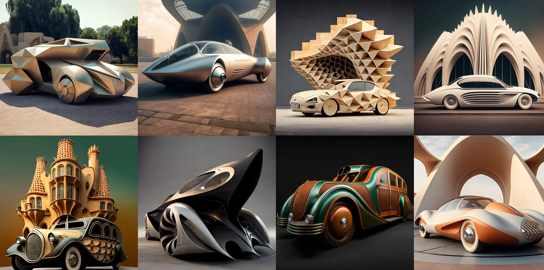 Chùm ảnh trí tuệ nhân tạo thiết kế ô tô mô phỏng các công trình kiến trúc độc đáo - Ảnh 1.
