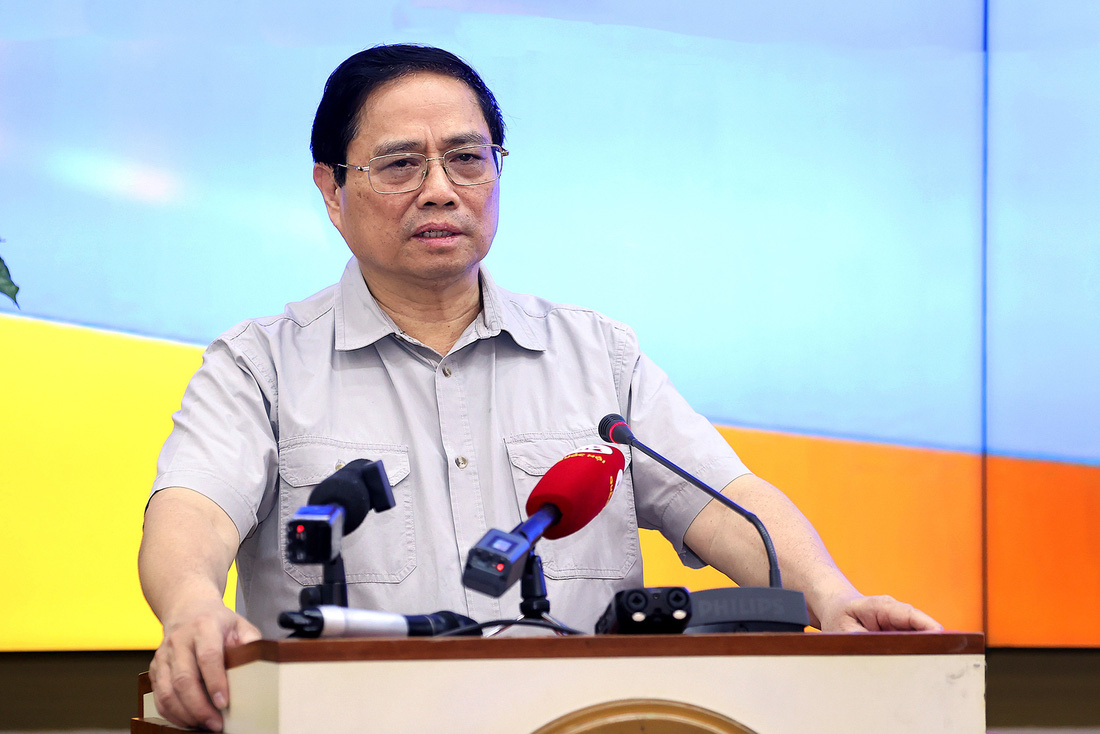 Thủ tướng Phạm Minh Chính phát biểu trong buổi làm việc - Ảnh: VGP