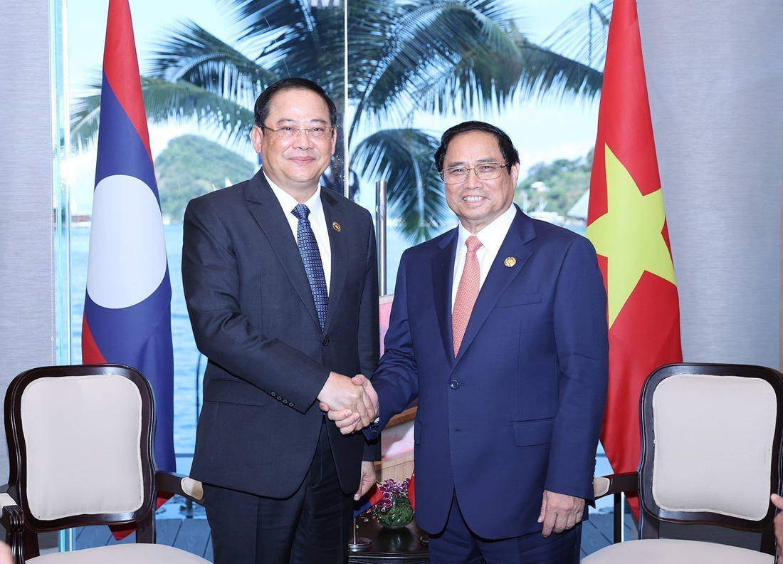 Thủ tướng Phạm Minh Chính gặp lãnh đạo Lào, Malaysia, Brunei và Singapore - Ảnh 1.