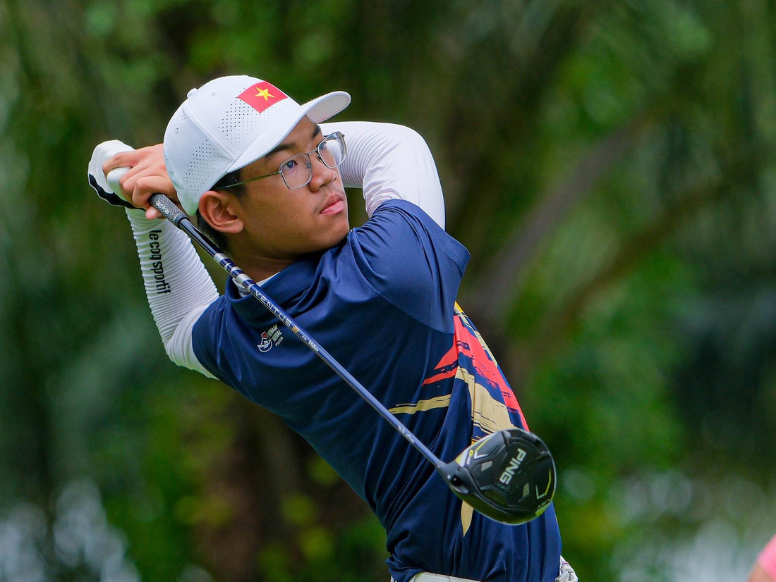 Golfer Lê Khánh Hưng của tuyển Việt Nam - Ảnh: NAM TRẦN