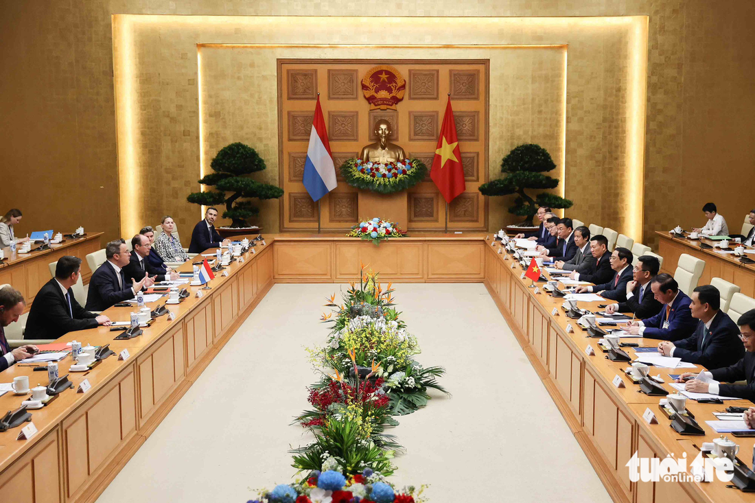 Thủ tướng Phạm Minh Chính chủ trì lễ đón Thủ tướng Luxembourg - Ảnh 7.
