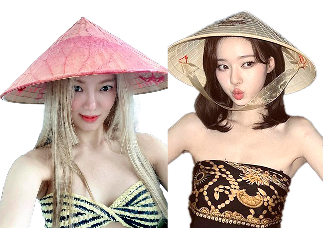 Từ trái qua: Hyo Yeon và Winter (nhóm aespa) tại Việt Nam - Ảnh: Instagram nhân vật