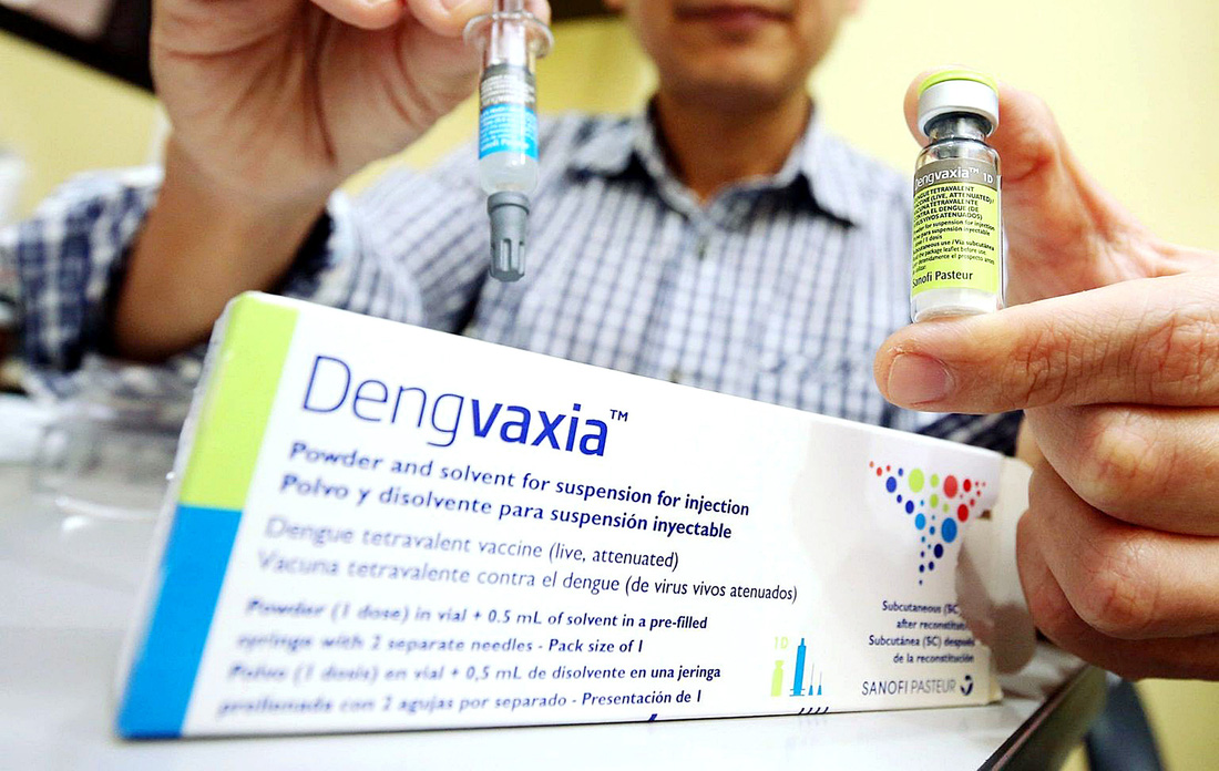 Vắc xin Dengvaxia là vắc xin sốt xuất huyết đầu tiên trên thế giới được phê chuẩn vào năm 2015 - Ảnh: MGH Journal