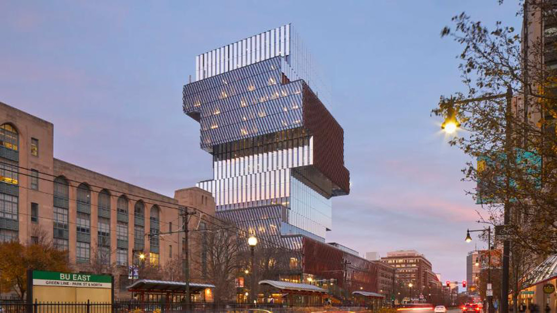 Được KPMB Architects thiết kế, Trung tâm Khoa học dữ liệu & Máy tính của Đại học Boston (Mỹ) nằm trong danh sách đề cử - Ảnh: WAF