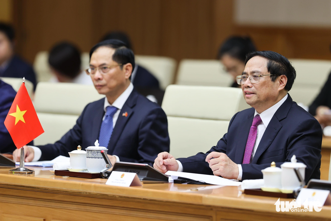Thủ tướng Phạm Minh Chính khẳng định ủng hộ Malaysia đảm nhiệm thành công vai trò Chủ tịch ASEAN 2025 - Ảnh: NGUYỄN KHÁNH