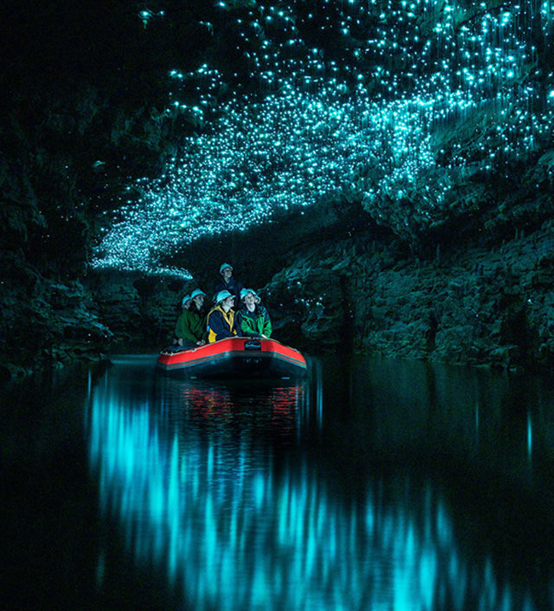 Hang động như một thế giới thần tiên ẩn sâu trong lớp đá vôi - Ảnh: Spellbound Glowworm Cave