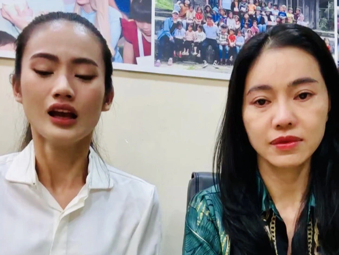 Trưởng Ban tổ chức cuộc thi Hoa hậu Thế giới Việt Nam 2023 và Hoa hậu Huỳnh Trần Ý Nhi livestream lên tiếng xoay quanh những ồn ào vào chiều 29-7 - Ảnh chụp màn hình