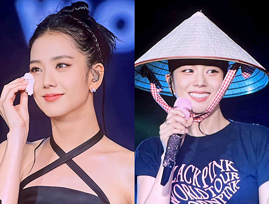 Jisoo của BlackPink chụp ảnh với nón hồng, concert quốc tế còn là nơi quảng bá văn hóa các nước  - Ảnh: Instagram nhân vật