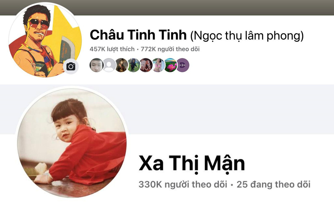 Fanpage về diễn viên Châu Tinh Trì và Xa Thi Mạn - Ảnh chụp màn hình