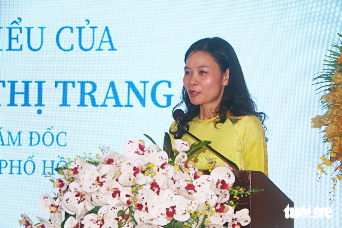 Bà Đoàn Thị Trang - phó giám đốc phụ trách Bảo tàng TP.HCM - phát biểu sáng 10-8 - Ảnh: THÁI THÁI