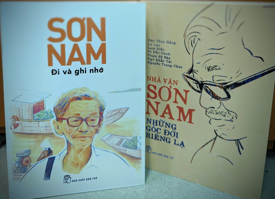 Hai quyển sách ra mắt nhân tưởng niệm 15 năm ngày mất của nhà văn Sơn Nam - Ảnh: LINH ĐOAN