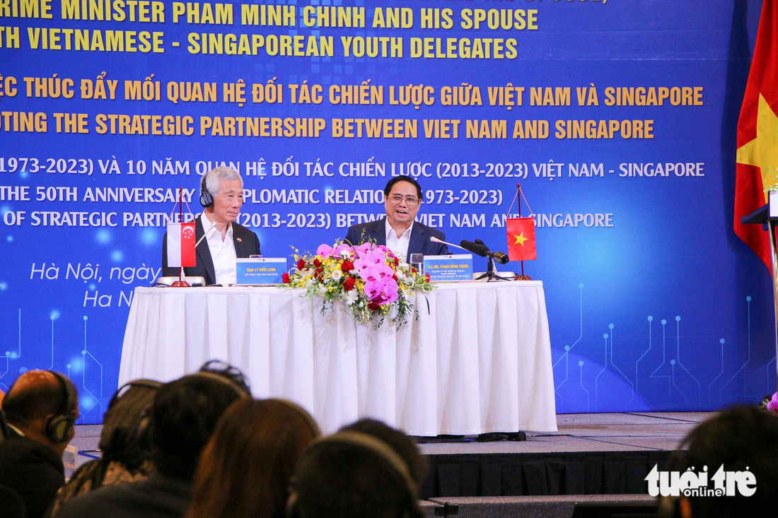 Thủ tướng Phạm Minh Chính chia sẻ, nhắn nhủ đại diện thanh niên hai nước tại cuộc gặp ngày 29-8 - Ảnh: DUY LINH