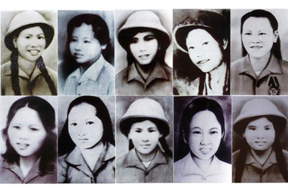 Chân dung 10 cô gái hy sinh ở Ngã ba Đồng Lộc - Ảnh: https://www.xaydungdang.org.vn