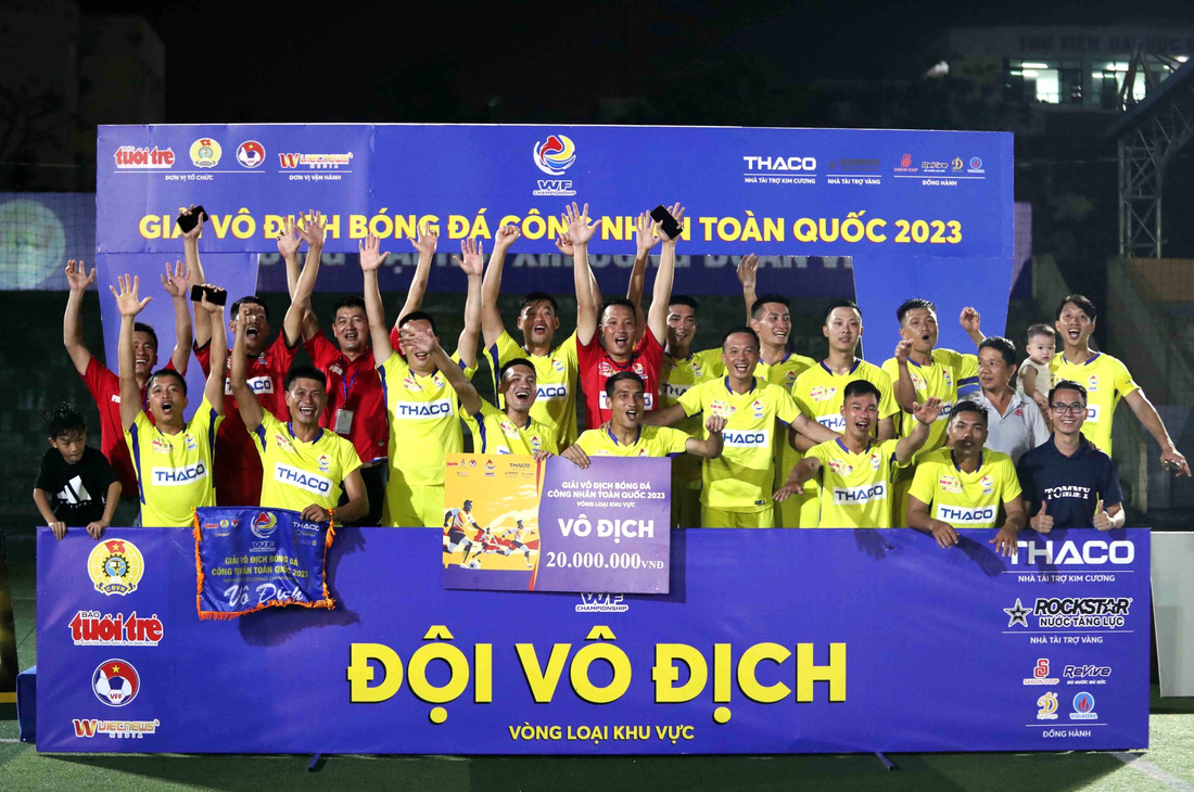 Nhà vô địch Hải Phòng 3 sẽ là đại diện của khu vực 1 giành quyền vào VCK Giải vô địch bóng đá công nhân toàn quốc 2023 diễn ra tháng 11 tại Bình Dương - Ảnh: NGUYÊN KHÔI