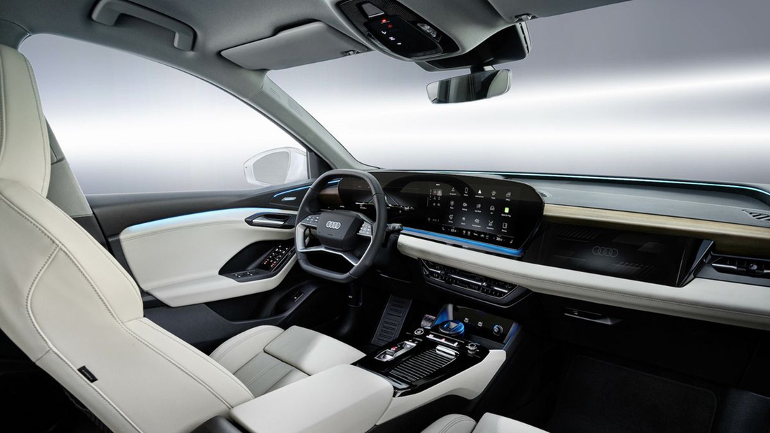Trợ lý ảo trên Audi Q6 e-tron &quot;học&quot; những thao tác lặp lại của người lái xe, sau đó sẽ tự thực hiện, chẳng hạn &quot;bật&quot; điều hòa nhiệt độ cho ghế phù hợp hay đưa ra chỉ dẫn đường đi khác khi có tắc nghẽn - Ảnh: Audi