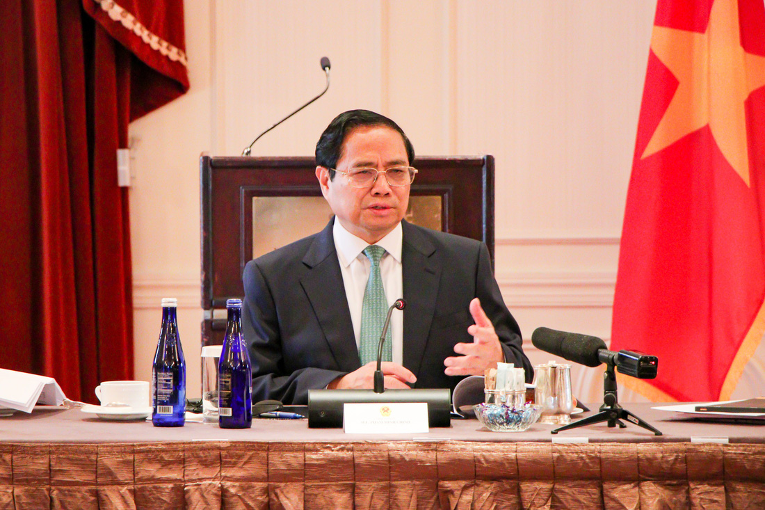Thủ tướng Phạm Minh Chính cơ bản đồng ý với những ý kiến của các giáo sư, chuyên gia Mỹ và Việt Nam sẽ có lựa chọn phù hợp - Ảnh: DUY LINH