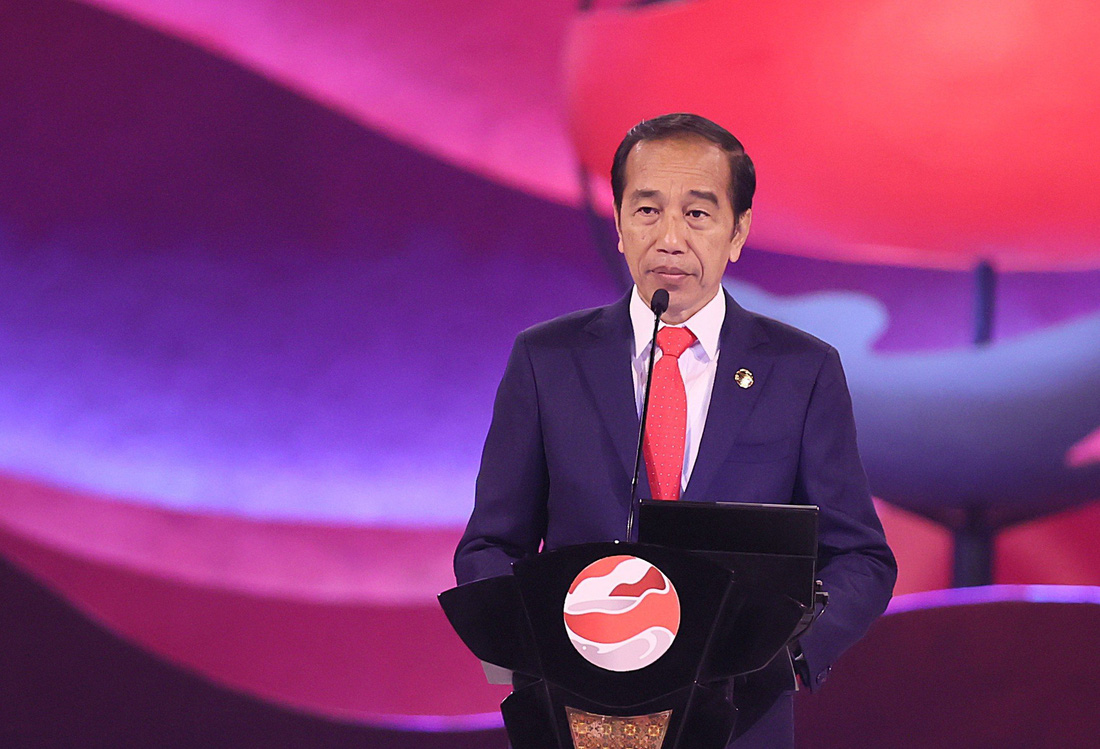 Tổng thống Indonesia phát biểu khai mạc hội nghị - Ảnh: D.GIANG