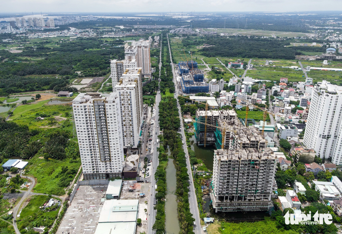 Tại giữa các phân khu đất bên trái đường Nguyễn Hữu Thọ có nhiều đường dự kiến theo quy hoạch 1/2000, nhưng đến nay không rõ đơn vị nào có trách nhiệm quản lý, đầu tư xây dựng dẫn đến đầu tư không đồng bộ, “da beo&quot;.