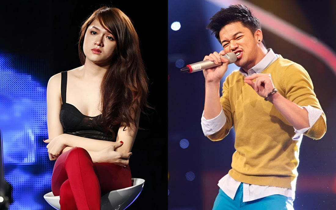 Hương Giang đạt top 4 Vietnam Idol 2012 và Trọng Hiếu là quán quân Vietnam Idol 2015 - Ảnh: BTC