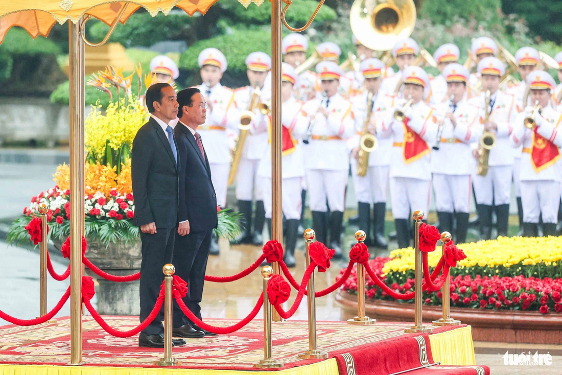 Đây là chuyến thăm cấp nhà nước thứ hai của ông Joko Widodo trên cương vị tổng thống Indonesia - Ảnh: NGUYỄN KHÁNH