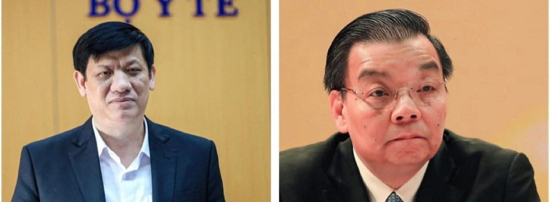 Hai cựu bộ trưởng Nguyễn Thanh Long và Chu Ngọc Anh bị đưa ra xét xử trong vụ Việt Á vào ngày 3-1 - Ảnh: NAM TRẦN