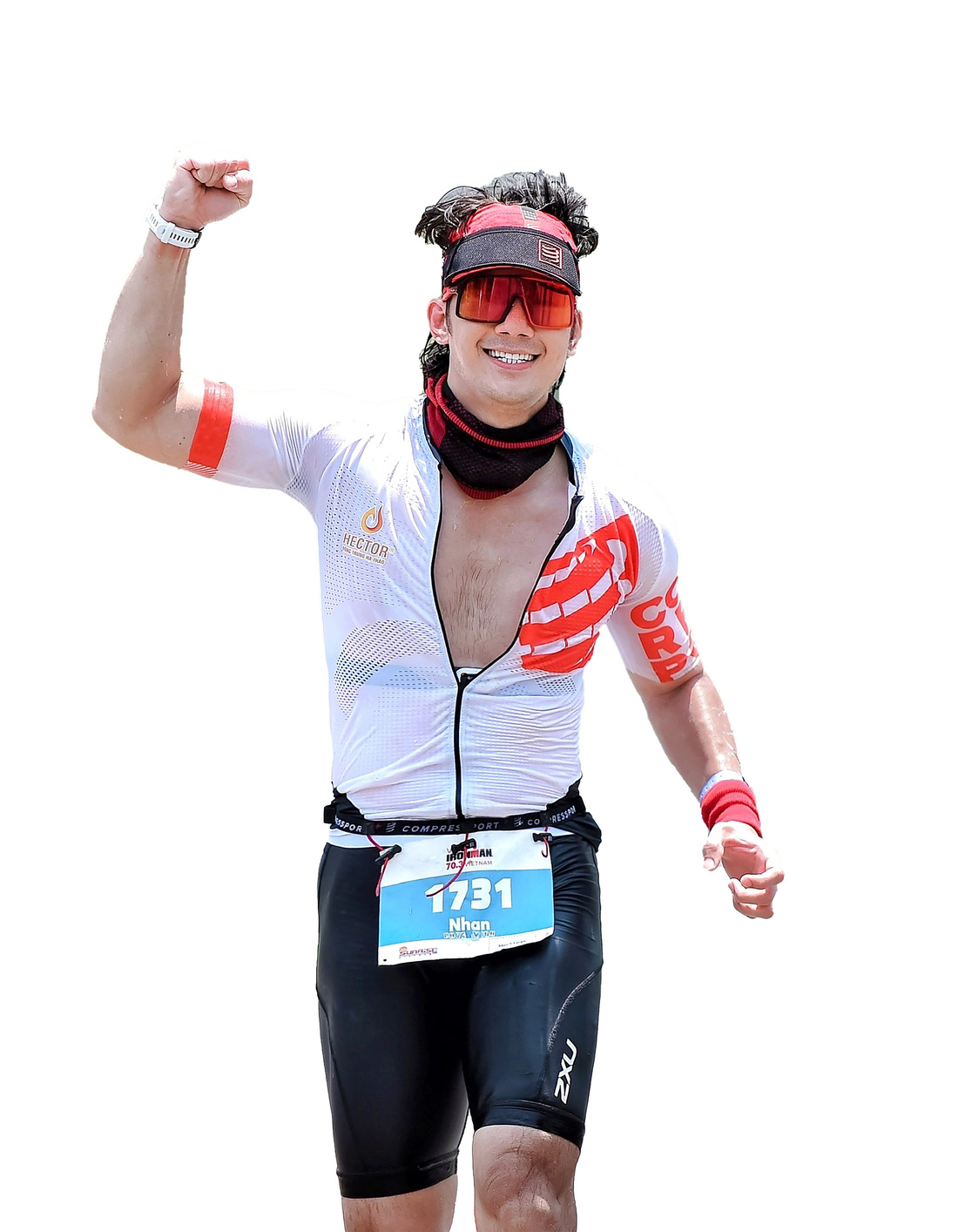 Nhan Phúc Vinh tham dự cuộc thi Ironman 70.3 tại Đà Nẵng năm 2023 - Ảnh: NVCC