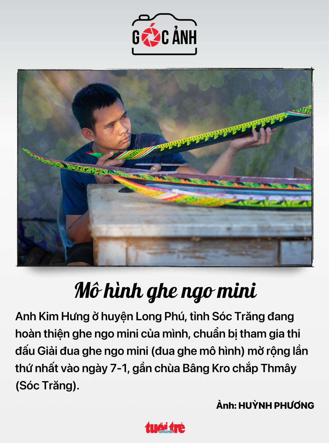 Mô hình ghe ngo mini - Ảnh: HUỲNH PHƯƠNG