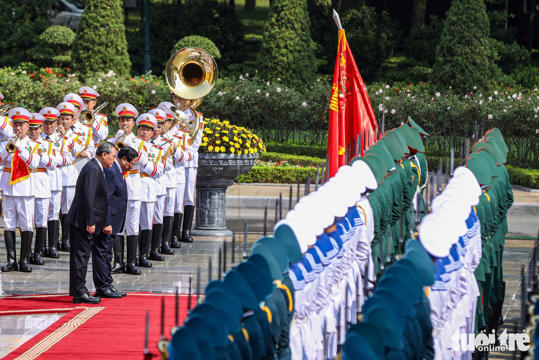 Thủ tướng Phạm Minh Chính chủ trì lễ đón trọng thị Thủ tướng Trung Quốc Lý Cường - Ảnh 9.