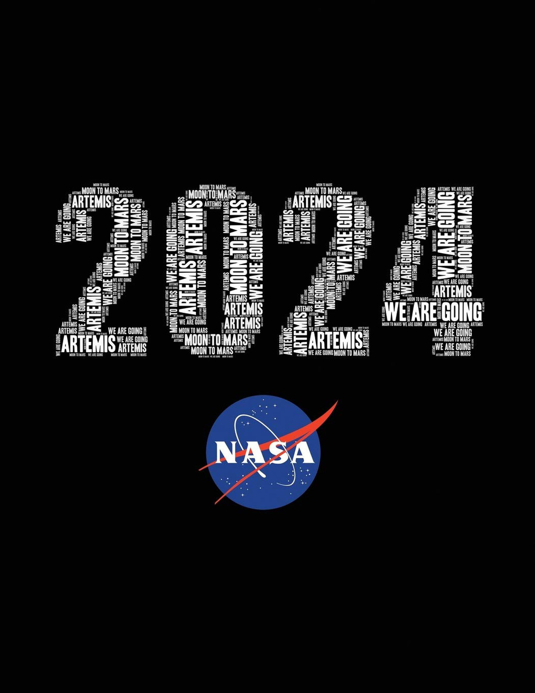 2024 từng được xác định là cột mốc đưa con người trở lại Mặt trăng - Ảnh: NASA