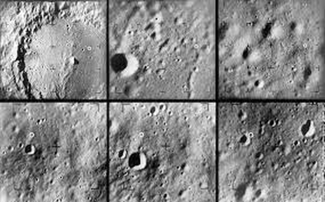 Những bức ảnh cận về bề mặt Mặt trăng do Ranger gửi về - Ảnh: NASA