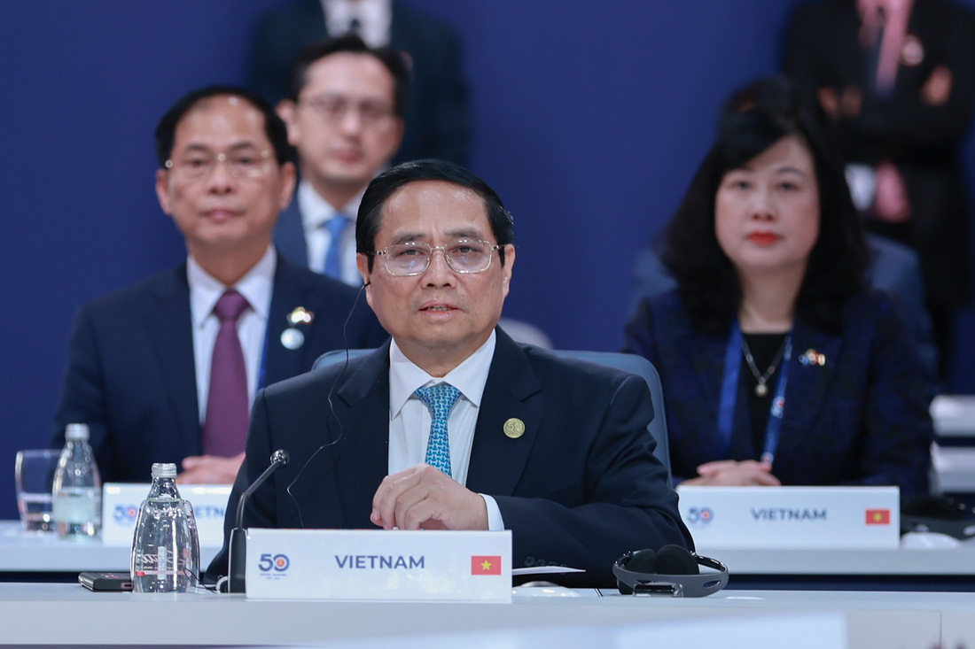 Thủ tướng Phạm Minh Chính nêu một loạt đề xuất nhằm tăng cường hợp tác ASEAN - Úc, vì hòa bình và lợi ích của hai bên cũng như quốc tế - Ảnh: NHẬT BẮC