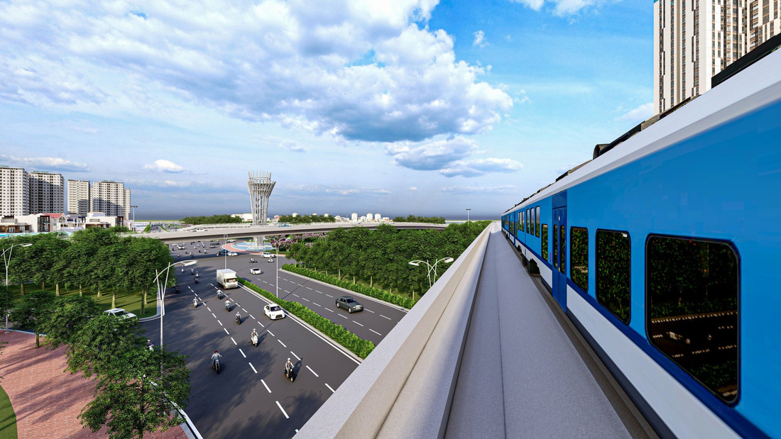 Dựa theo quy hoạch, tương lai sẽ có đường tàu metro (đoạn ray trên cao) chạy qua nút giao An Phú