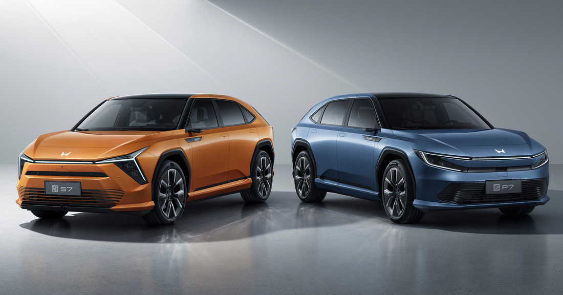 Hai sản phẩm thương mại đầu tiên xuất hiện trong dòng sản phẩm Ye là một cặp crossover chạy điện. Cả hai có chung nền tảng nhưng khác kiểu dáng, trong đó S7 có thiết kế đèn pha ba cánh giống với GT Concept - Ảnh: Honda
