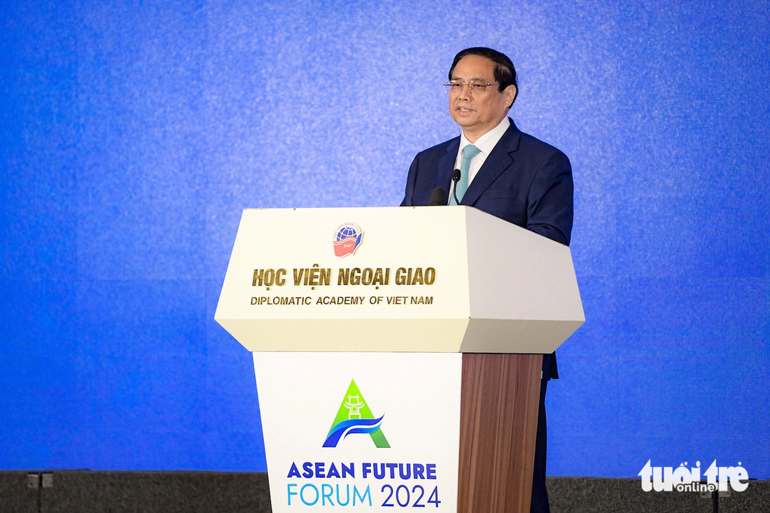 Thủ tướng khẳng định Việt Nam luôn coi ASEAN là một trong những ưu tiên hàng đầu trong chính sách đối ngoại, an ninh, kinh tế, quốc phòng - Ảnh: NAM TRẦN