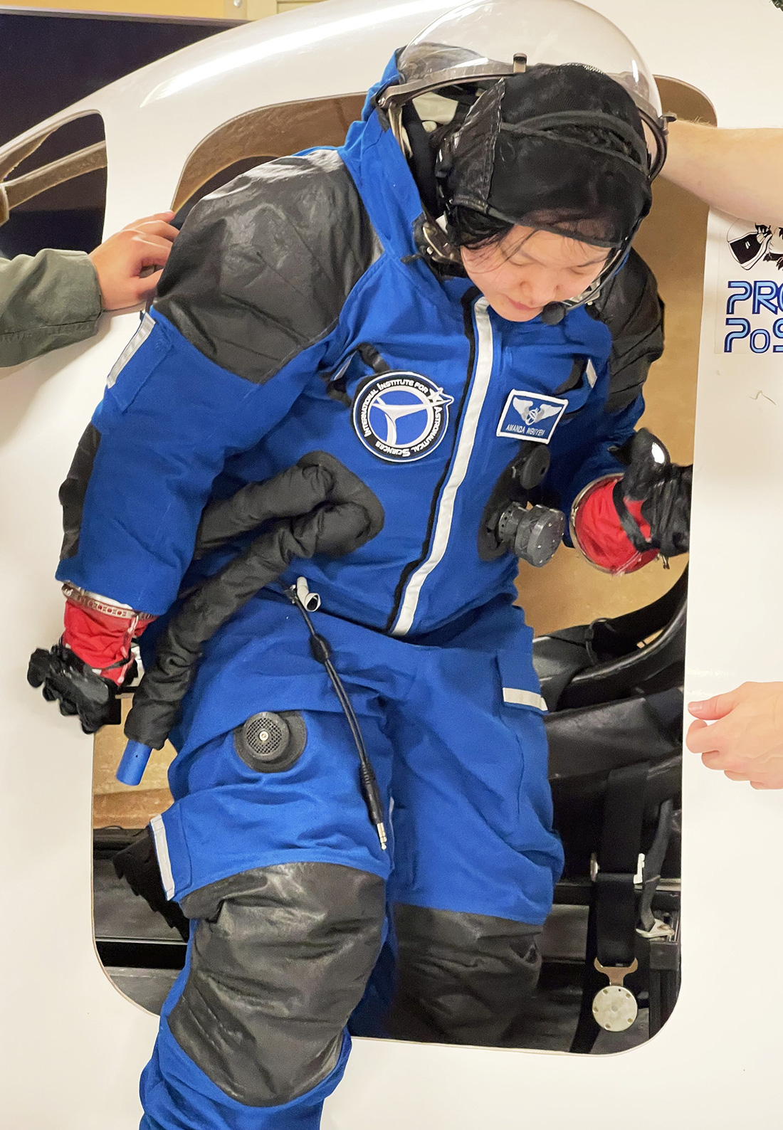 Amanda Nguyen trong một hoạt động huấn luyện cho phi hành gia - Ảnh: NVCC