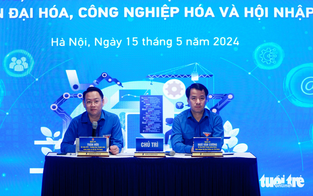 Tọa đàm diễn ra tại Hà Nội và 64 điểm cầu trực tuyến - Ảnh: NGUYỄN HIỀN