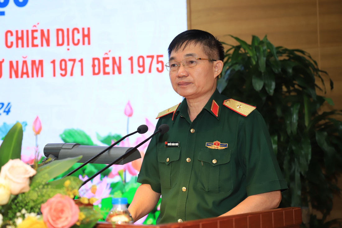 Thiếu tướng Nguyễn Hoàng Nhiên - viện trưởng Viện Lịch sử Quân sự - Ảnh: T.T