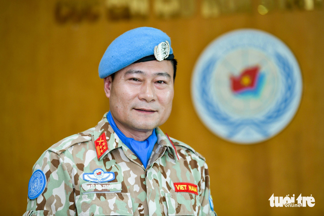 Đại tá Mạc Đức Trọng - cục phó Cục Gìn giữ hòa bình Việt Nam - Ảnh: NAM TRẦN