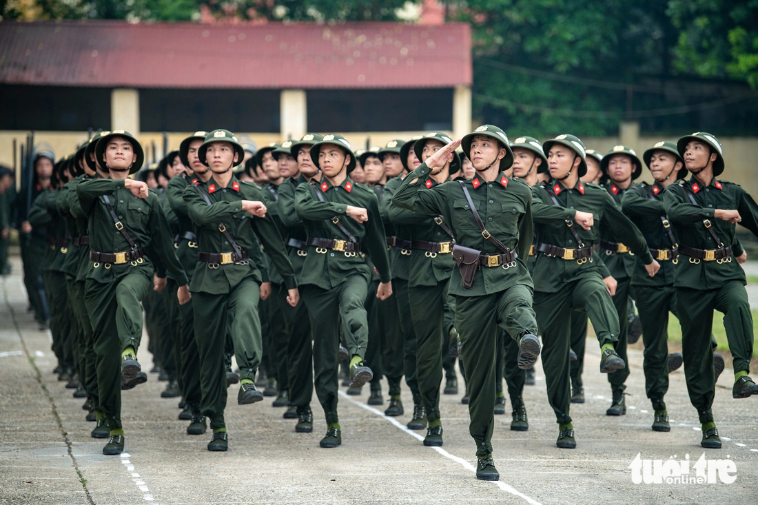 Sau khi hoàn thành khóa huấn luyện, các chiến sĩ mới sẽ được phân về công an các tỉnh để nhận nhiệm vụ - Ảnh: NAM TRẦN