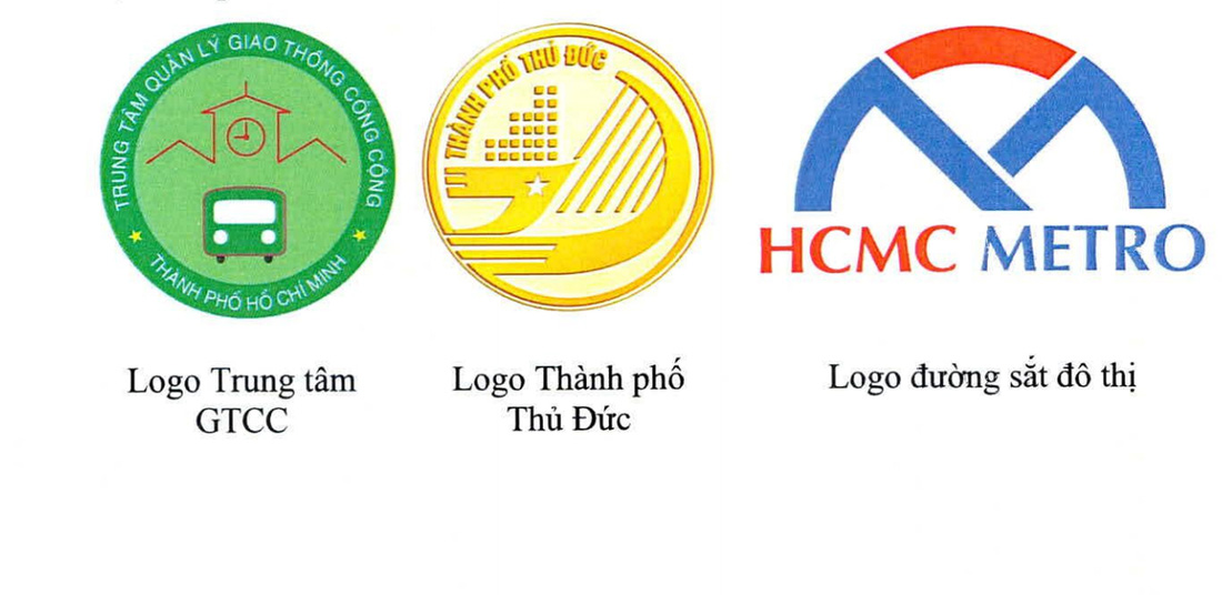 Logo của Trung tâm Quản lý giao thông công cộng, UBND TP Thủ Đức và tuyến đường sắt đô thị TP.HCM - Ảnh: Trung tâm Quản lý giao thông công cộng