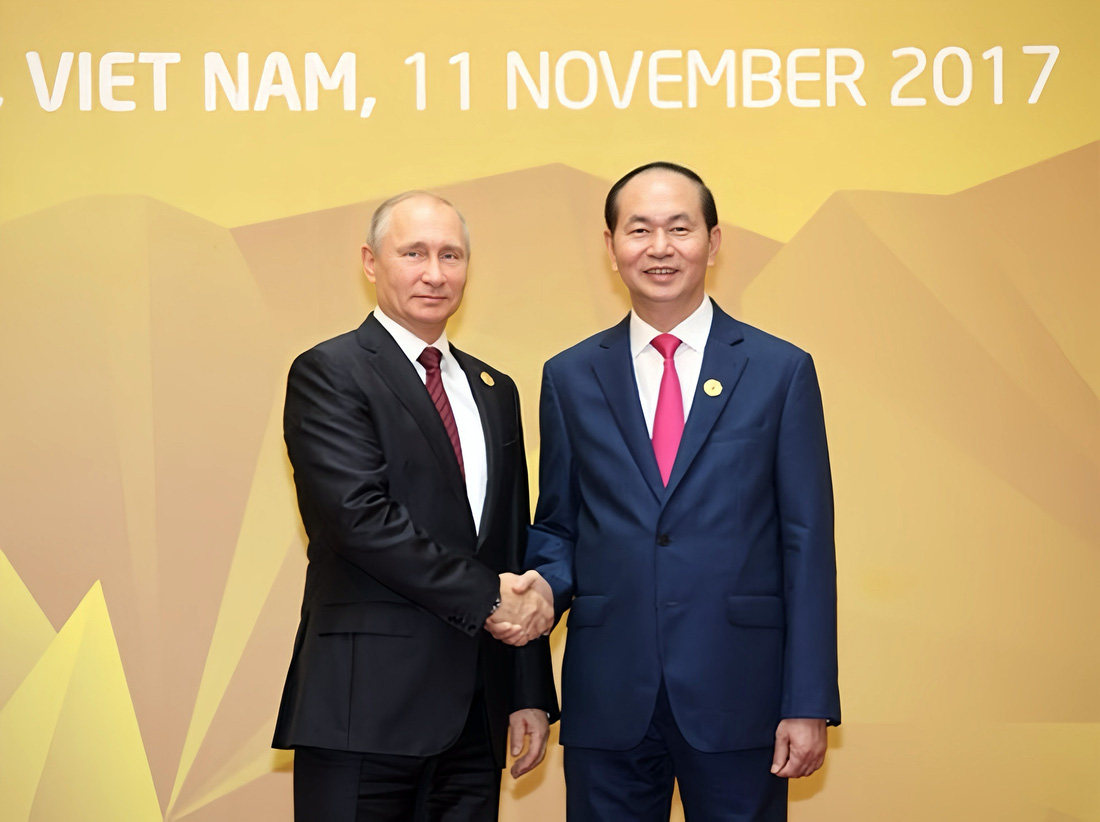 Tổng thống Putin gặp Chủ tịch nước Trần Đại Quang tại APEC 2017 ở Đà Nẵng - Ảnh: TTXVN