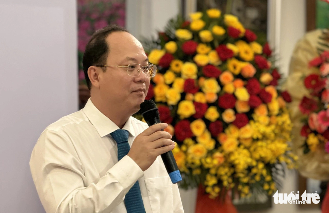 Phó bí thư thường trực Thành ủy TP.HCM Nguyễn Hồ Hải phát biểu chúc mừng - Ảnh: HOÀI PHƯƠNG