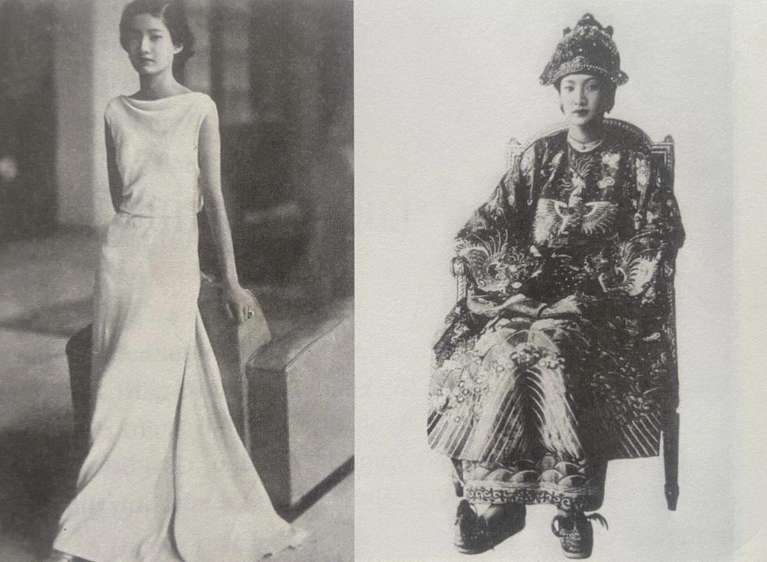 Hoàng hậu Nam Phương mặc âu phục và triệu phục sau lễ tấn phong Hàng hậu - Nguồn: Tăng Vinh photos