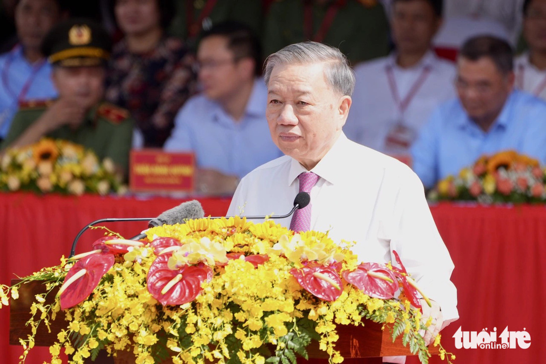 Chủ tịch nước Tô Lâm phát biểu tại lễ ra mắt - Ảnh: HỮU HẠNH