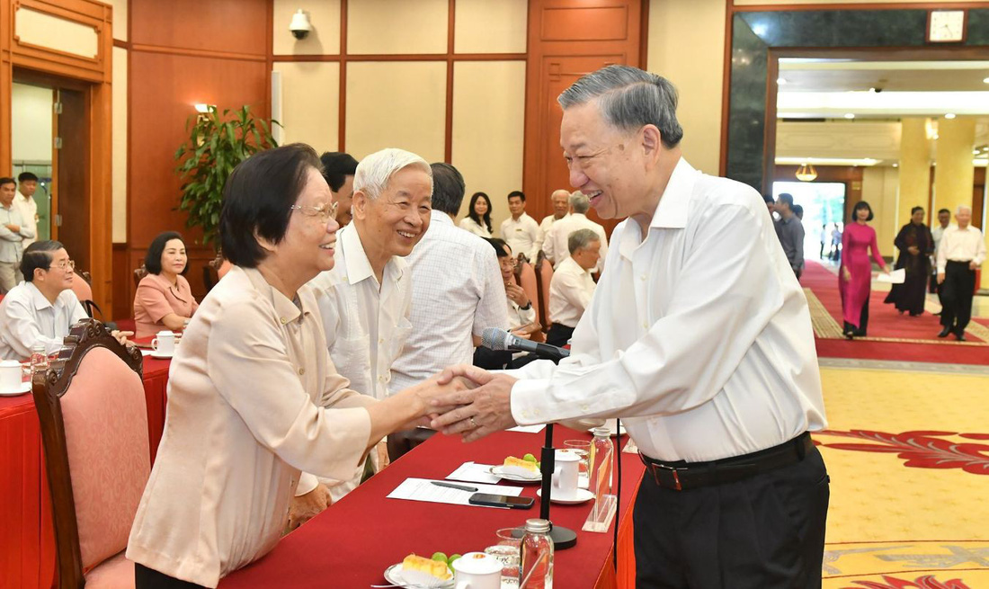 Tổng Bí thư, Chủ tịch nước Tô Lâm chủ trì gặp mặt các lãnh đạo, nguyên lãnh đạo Đảng, Nhà nước- Ảnh 5.