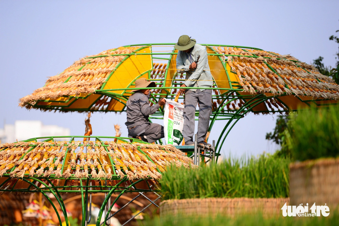 Đường hoa Nguyễn Huệ Tết dần lộ diện, du khách thích thú nàng Tỵ 'con gái miền Nam' - Ảnh 10.