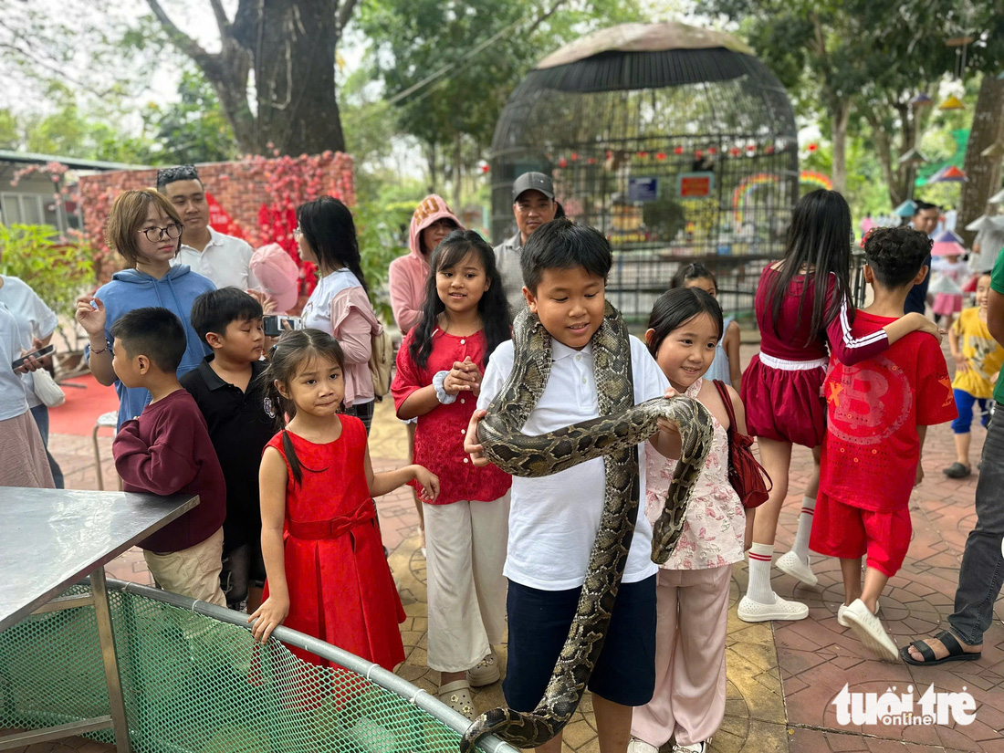 Hàng nghìn du khách thích thú khi tham quan trại rắn Đồng Tâm - Ảnh 2.